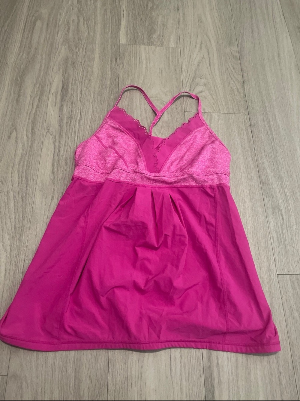 Zella Hot Pink Lace-Trim Sleep Cami